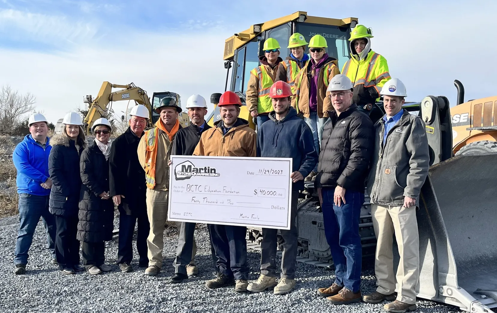 Martin Stone Quarries Donate $40,000